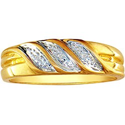 10k Yellow Gold Men's Diamond Ring