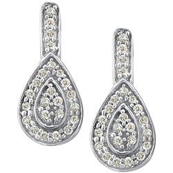 10k White Gold 1/4ct TDW Diamond Fashion Earrings (J-K, I2-I3)