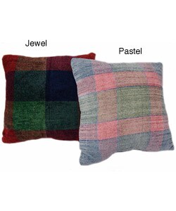Chenille Plaid Pillows (Set of 2).