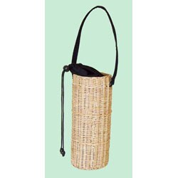 Handcrafted Rattan Basket Wine Holder (Cambodia)