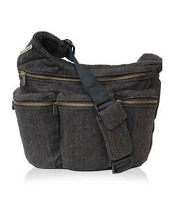 Diaper Dude Brown Herringbone Diaper Bag
