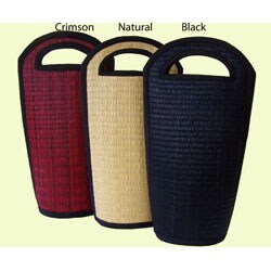 Handcrafted Tatami Double Wine Carrier (Cambodia)
