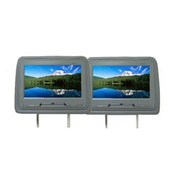 Gray Nitro 9.2-inch Headrest Monitor with Pillows (Set of 2)