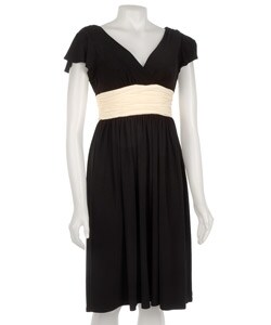 Famous NY Maker Women's Black/ Cream Jersey Dress