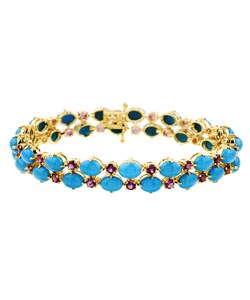 Encore by Le Vian 14k Gold Turquoise and Amethyst Bracelet