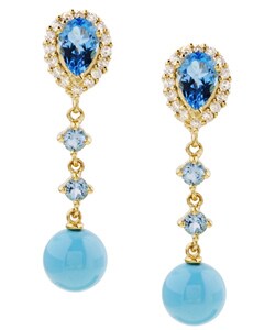 Encore by Le Vian 14k Gold Turquoise Dangle Earrings