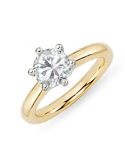 18k Gold 1ct TDW Diamond Solitaire Ring