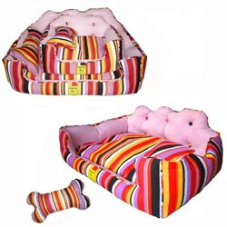 JLT Rainbow Print Luxury Pet Bed