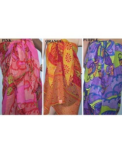 Symphony Designs Butterfly and Mosaic Beach Wraps (Set of 3)
