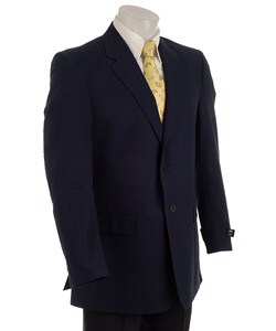 Adolfo Men's Navy Seersucker Blazer