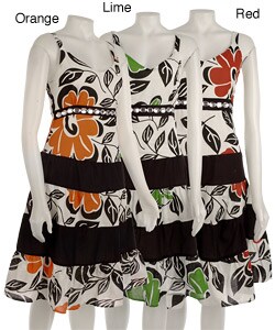 Jessica Taylor Women's Printed Woven Tiered Dress