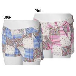 Ci Sono Junior's Mid-thigh Quilted Pattern Shorts