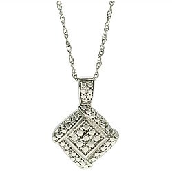 Maddy Emerson Sterling Silver Geometrica Diamond Necklace
