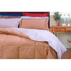 Stratton Camel/ Tan Reversible 3-piece Down Comforter Set