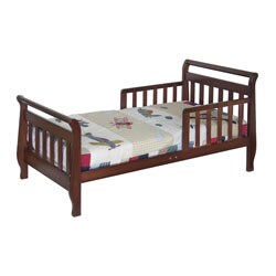 Toddler Sleigh Bed in Cherry Finish