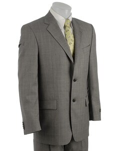 Joseph Abboud Men's Grey Worsted Wool Suit