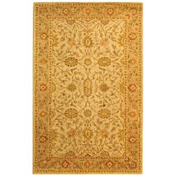 Hand-spun Antique Wool Kashan Ivory/ Beige Rug (3' x 5')