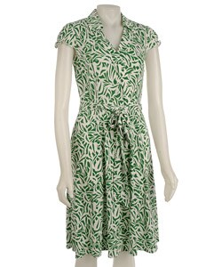 Tahari ASL Women's Belted Faux Wrap Dress