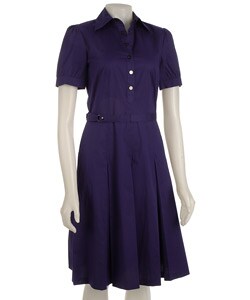 Tahari ASL Women's Poplin Shirtdress