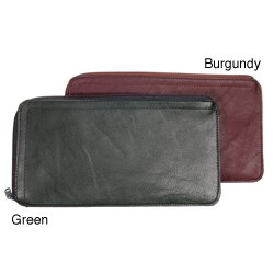 Royce Leather Zippered Travel Document Pouch
