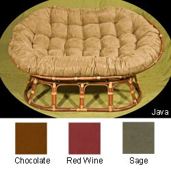 Stained Double-frame Micro Suede Papasan Chair