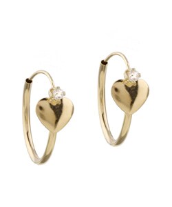 14k Yellow Gold Endless Hoop Earrings