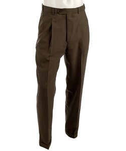 Pierre Cardin Men's Taupe Expander Wool Pants