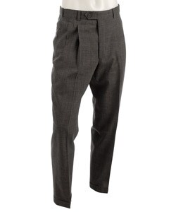 Pierre Cardin Men's Black/ White Plaid Expander Trousers