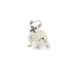 Sterling Silver/ Enamel French Bulldog Charm/ Pendant