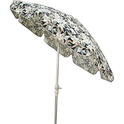 Black Floral 7.5-foot Umbrella