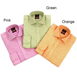 Tailorbyrd Men's Woven Linen Gingham Shirt