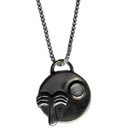 Sterling Silver Moonstone Palm Tree Necklace (Israel)
