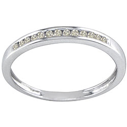 10k White Gold 1/8ct TDW Diamond Wedding Band (J/K, I2/I3)