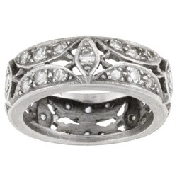 Platinum 1/2ct TDW Diamond Antique Estate Band (J, SI1) (Ring Size 5)