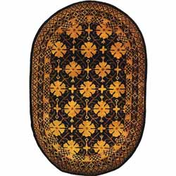 Hand-tufted Agra Classical Wool Rug (4'6 x 6'6 Oval).