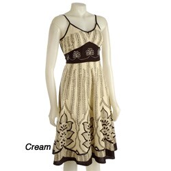 Pretty Pink Women's Tieback Woven Sundress