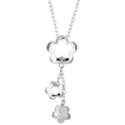 Sterling Silver Adjustable 18-inch Clover Necklace
