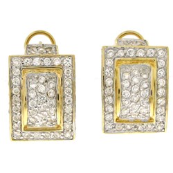 Charles Winston Door Knocker Pave CZ Earrings