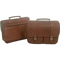 Bond Street Distressed Brown Leather Briefcase