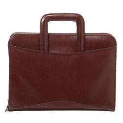 Bond Street Burgundy Crown Leather Portfolio