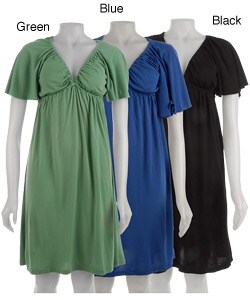 Bina Women's Kimono Sleeve Shirred Dress
