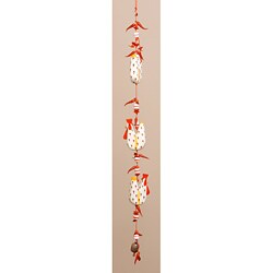 Red Rooster's Pride Hanging Wind Chime (India)