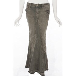 Highway Jeans Junior's Flared Brown Denim Skirt