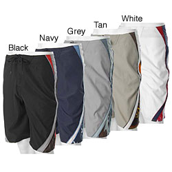 Black Web Men's Tie Waist Board Shorts
