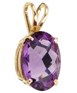 14-karat Yellow Gold Amethyst Pendant