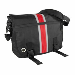 DadGear Red Center Stripe Diaper Bag