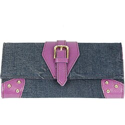 Dolce & Gabbana Denim/ Leather Continental Wallet