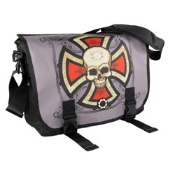 DadGear Skull and Cross Messenger Diaper Bag