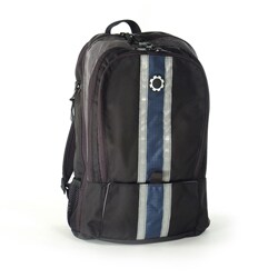 DadGear Blue Center Stripe Diaper Backpack.