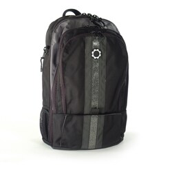 DadGear Silver Center Stripe Diaper Backpack
